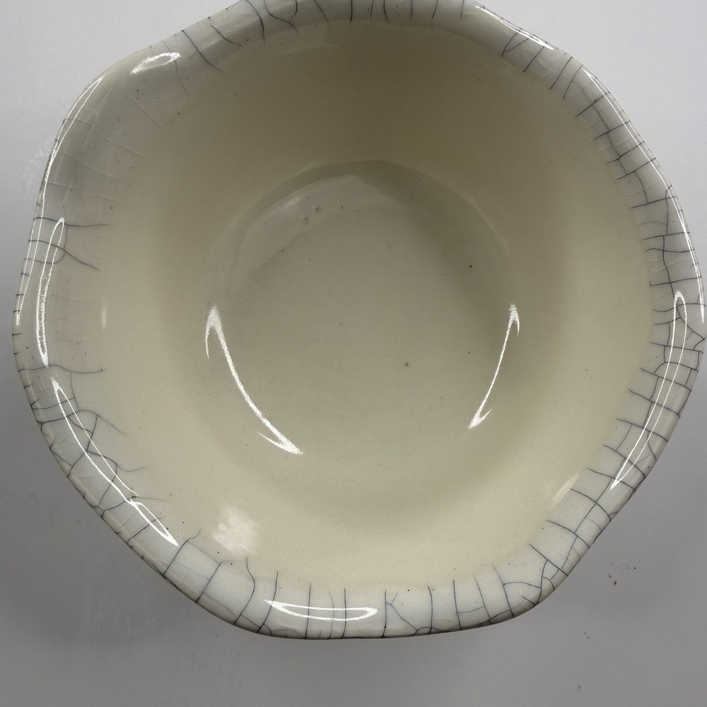 Dedham Pottery Rabbit Chip & Dip Set The Potting Shed Blue White Crackle Glaze‎ - Picture 12 of 16